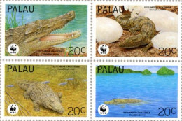 PALAU 1994 -  W.W.F. -crocodiles Estuarine - 4 V. - Ongebruikt