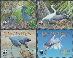 PENRHYN 2008 - WWF - Egrette Sacrée - 4 V. - Unused Stamps