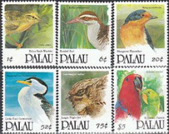 PALAU 1992 - Série Courante - Oiseaux - II - 6 V. - Pappagalli & Tropicali