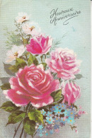 CARTE A SYSTEME    BOUQUET DE DE ROSES - Dreh- Und Zugkarten