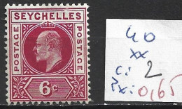 SEYCHELLES 40 ** Côte 2 € - Seychellen (...-1976)