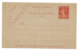 ENTIER CARTE LETTRE N°328 YT 138-E8 10c Semeuse - Neufs