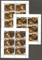 Cook Island: 3 Mint Sheets, Christmas - Paintings By Rembrandt, 1987, Mi#1249-51, MNH. - Cook Islands