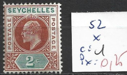 SEYCHELLES 52 * Côte 1 € - Seychellen (...-1976)