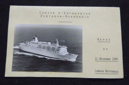 44 -  LOIRE-ATLANTIQUE - MENU COMITE ENTREPRISE DUBIGEON-NORMANDIE 1981 PHOTO PAQUEBOT ESTEREL - Schiffe
