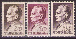 Yugoslavia 1967 -Definitive TITO - Mi 1245-1247 - MNH**VF - Unused Stamps