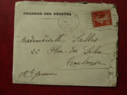 LF1 - Lettre à En-tête Chambre Des Députés Avec Correspondance - 1914 - 1877-1920: Periodo Semi Moderno