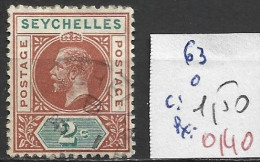 SEYCHELLES 63 Oblitéré Côte 1.50 € - Seychellen (...-1976)
