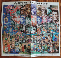 MEXICO - CANTINFLAS Comic & Film Actor - NEATLY FOLDED IN 4 -FULL PANE 50 Diff. Surtax Stamps, Nice & Bargain Priced! - Mexico