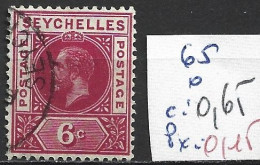 SEYCHELLES 65 Oblitéré Côte 0.65 € - Seychellen (...-1976)