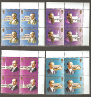 Cook Island: Full Set Of 4 Mint Stamps In Block Of 4, Christianity Missioners, 1990, Mi#1291-4, MNH. - Cook Islands