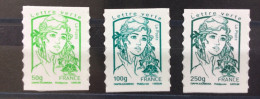 Sous Faciale Lettre 20g, 100g Et 250g Marianne De Ciappa Et Kawena Auto-adhésif 859 à 861 - Unused Stamps