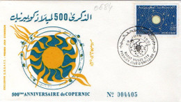 Maroc Al Maghrib 0684 Fdc Copernic Poland, Système Solaire - Astronomy