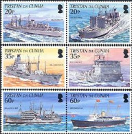 TRISTAN DA CUNHA 2004 - Royal Navy - Flotte Auxiliaire - 6 V. - Ships