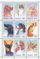 TANZANIE 1996 - Chiens - 9 V. En Feuillet (red Labrador) - Honden
