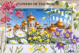 TANZANIE 1997 - Fleurs De Russie - Feuillet (Malus) - Sonstige & Ohne Zuordnung