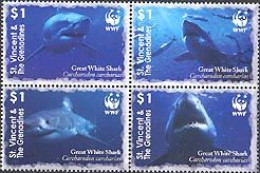 ST VINCENT 2006 - Le Grand Requin Blanc - 4 V. - Unused Stamps