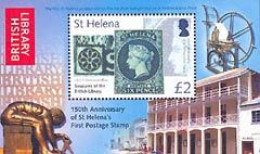 ST HELENE 2006 -  150 Ans Du 1er Timbre -  T/T - 1 BF - Briefmarken Auf Briefmarken