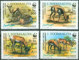 SOMALIE 1992 - W.W.F. Gazelle Surchargée Conférence De Rio - 4 V. - Unused Stamps