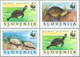 SLOVENIE 1996 - WWF - Tortues Emys Orbicularis - 4 V. - Tortues