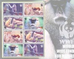 SIERRA LEONE 2004 - WWF - Le Singe Patas - Feuillet De 2 Séries - Apen