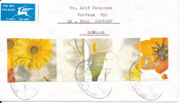 Israel Cover Sent Air Mail To Denmark 23-11-2002 Topic Stamps FLOWERS - Storia Postale