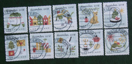 Decemberzegel Weihnachten Christmas Noel NVPH 3698-3707 (Mi 3775-3784) 2018 Gestempeld / USED NEDERLAND / NIEDERLANDE - Used Stamps