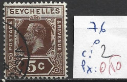 SEYCHELLES 76 Oblitéré Côte 2 € - Seychellen (...-1976)