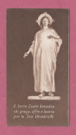 Santino, Holy Card- Il Sacro Cuore Benedica Chi Prega Offre E Lavora Per La Sua Universalità- - Images Religieuses