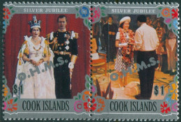 Cook Islands OHMS 1978 SGO27-O28 Silver Jubilee Pair MNH - Cookinseln