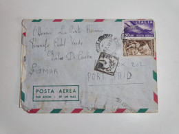 Lettera Via Aerea Da Genova Per Porto Said Egitto Del 1953 - Posta Aerea