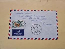 Lettre LIBAN CACHET BAABDA PAPILLON VULCAIN 1967 - Libanon