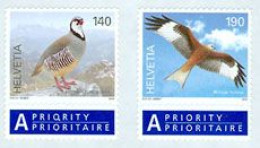 SUISSE 2009 - Oiseaux Indigènes -  Perdrix Et Milan Royal - Adhésifs - 2 V. - Eagles & Birds Of Prey