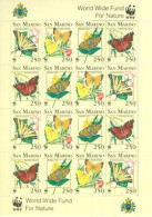 SAINT MARIN 1993 - WWF - Papillons - Feuillet - Neufs