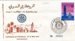 Maroc Al Maghrib 0700 Fdc Rotary - Rotary, Club Leones