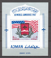 Ajman 1967 12th World Scout Jamboree IMPERFORATE MS MNH - Ajman