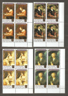 Cook Islands: Full Set 4 Mint Stamps In Block Of 4, Paintings - Philatelic Exhibition, 1990, Mi#1299-1302, MNH. - Cookinseln