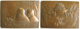 Médaille Bronze 50 Ans De Mariage 1905 – 1955 Par Baudichon - Sonstige & Ohne Zuordnung