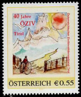 PM  40 Jahre ÖZIV  Tirol Ex Bogen Nr. 8002196  Postfrisch - Personalisierte Briefmarken