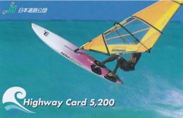 Japan Prepaid Highway Card 5200 - Sailing Surfing - Japon