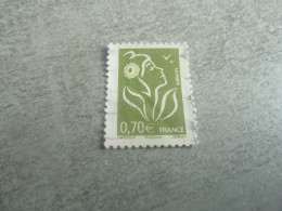 Marianne De Lamouche - 0.70 € - Yt 3736 - Vert-olive - Oblitéré - Année 2005 - - 2004-2008 Marianne (Lamouche)