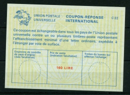 ITALIA, COUPON REPONDE INTERNATIONAL LIRE 160 - 1971-80:  Nuovi