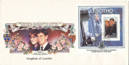 Lesotho FDC 23-7-1986 The Wedding Of HRH Prince Andrew & Sarah Ferguson Souvenir Sheet With Cachet - Lesotho (1966-...)