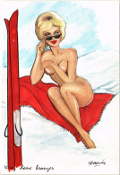 CPM AK Skiing Nude Woman PIN UP RISQUE NUDES (1410620) - Pin-Ups