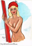 CPM AK Skiing Nude Woman PIN UP RISQUE NUDES (1410617) - Pin-Ups