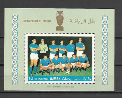 Ajman 1968 Football - ITALY Team - European Champion MS MNH - Andere & Zonder Classificatie