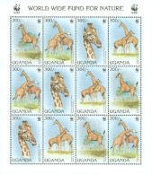 OUGANDA 1997 - WWF - La Girafe Rottchild - Feuillet  - Unused Stamps