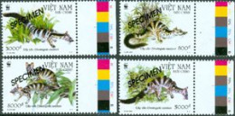 VIETNAM 2005 - W.W.F. - Civette Lignée D'Ouston - 4 V. -  Surchargés SPECIMEN - Unused Stamps