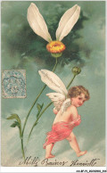 AS#BFP1-0458 - ANGE - Ange Effeuillant Une Marguerite, Tendrement - Carte Gaufrée - Engel