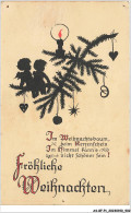 AS#BFP1-0452 - SILHOUETTE - Anges Sur Une Branche De Sapin - Fröhliche Weihnachten - Silhouettes